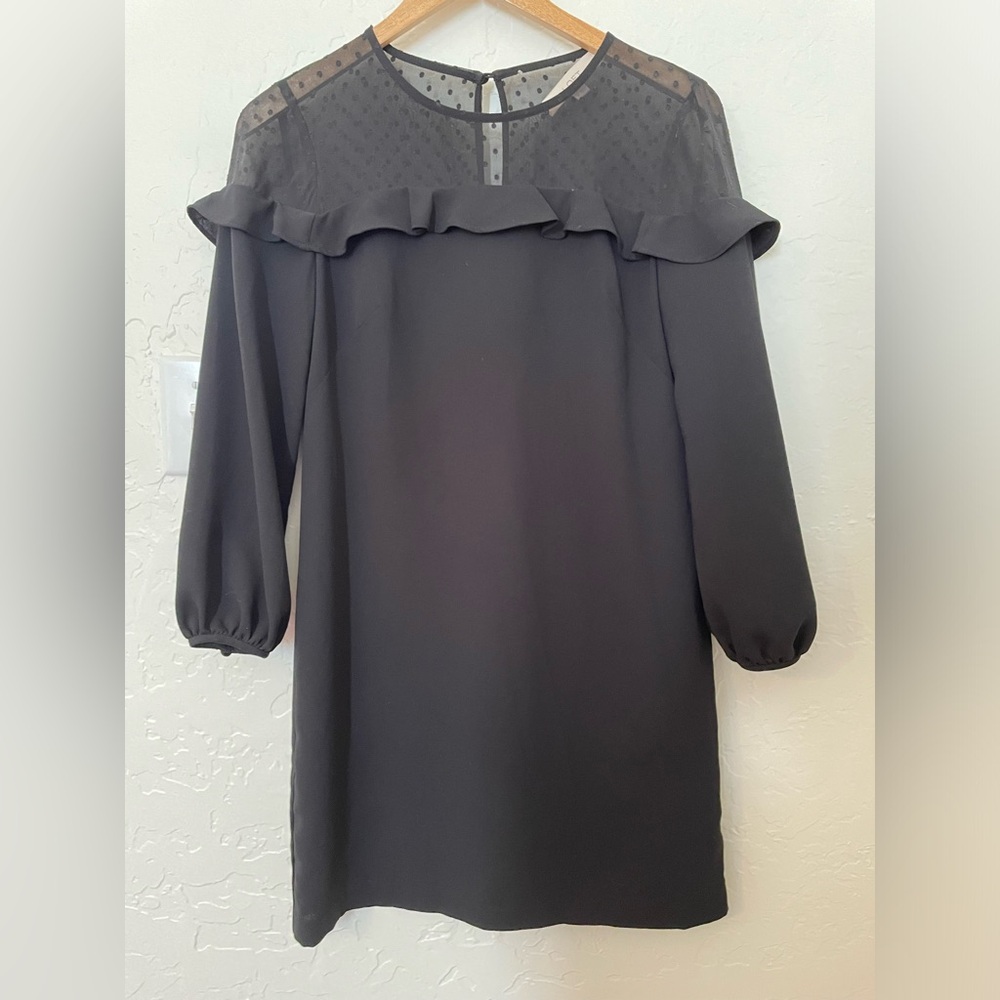 Loft 0 Petite black sheath dress. EUC.